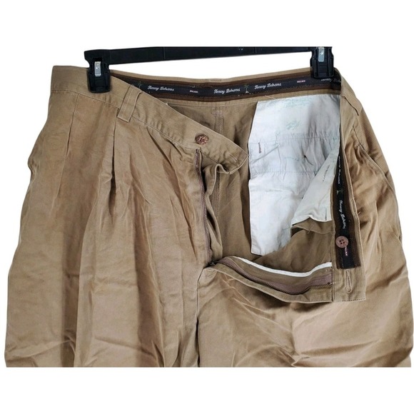 Tommy Bahama Pure Silk Pleated Shorts Mens 38 Brown Casual Vacation (37x8) - Picture 5 of 10